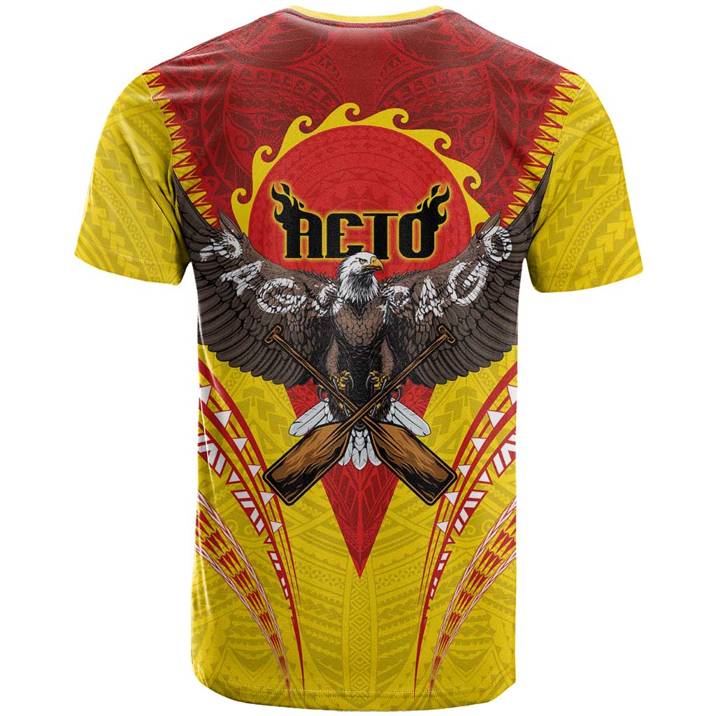 American Samoa Fautasi Race T Shirt Pago Pago-Aeto Samoan Tattoo and Eagle