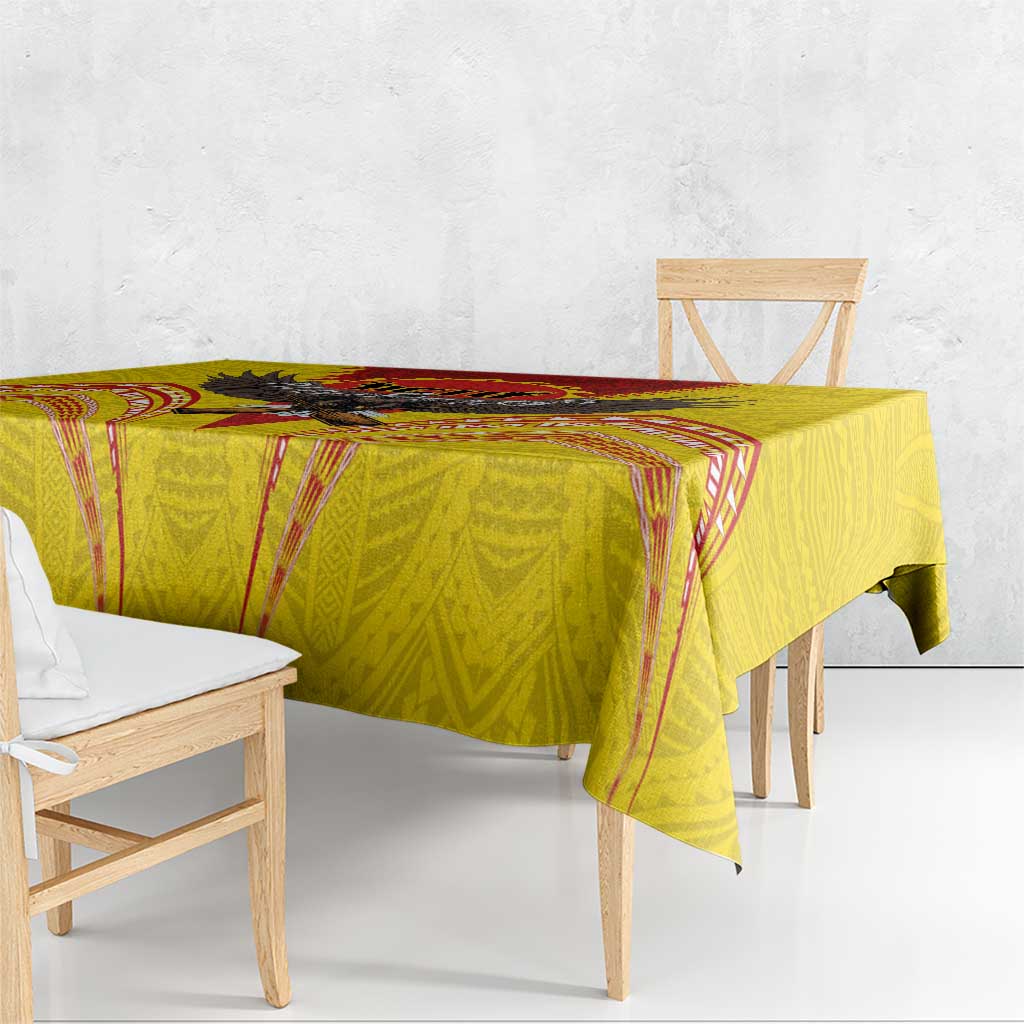 American Samoa Fautasi Race Tablecloth Pago Pago-Aeto Samoan Tattoo and Eagle