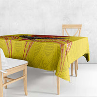 American Samoa Fautasi Race Tablecloth Pago Pago-Aeto Samoan Tattoo and Eagle