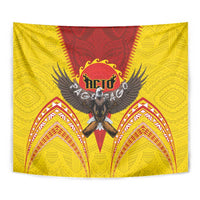 American Samoa Fautasi Race Tapestry Pago Pago-Aeto Samoan Tattoo and Eagle