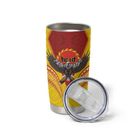 American Samoa Fautasi Race Tumbler Cup Pago Pago-Aeto Samoan Tattoo and Eagle