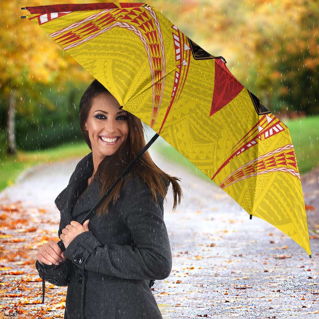 American Samoa Fautasi Race Umbrella Pago Pago-Aeto Samoan Tattoo and Eagle