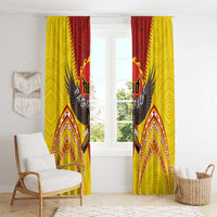 American Samoa Fautasi Race Window Curtain Pago Pago-Aeto Samoan Tattoo and Eagle