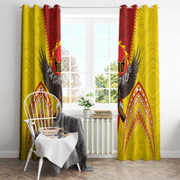 American Samoa Fautasi Race Window Curtain Pago Pago-Aeto Samoan Tattoo and Eagle