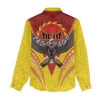 American Samoa Fautasi Race Women Casual Shirt Pago Pago-Aeto Samoan Tattoo and Eagle