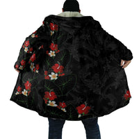 Hawaiian Taro Leaves-Hibiscus and Plumeria Cloak Floral Tribal Tattoo Motif LT03 - Polynesian Pride