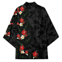 Hawaiian Taro Leaves-Hibiscus and Plumeria Kimono Floral Tribal Tattoo Motif LT03 - Polynesian Pride