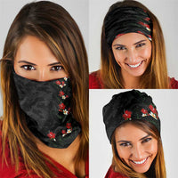 Hawaiian Taro Leaves-Hibiscus and Plumeria Neck Gaiter Floral Tribal Tattoo Motif LT03 - Polynesian Pride