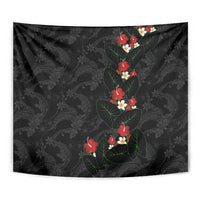 Hawaiian Taro Leaves-Hibiscus and Plumeria Tapestry Floral Tribal Tattoo Motif LT03 - Polynesian Pride