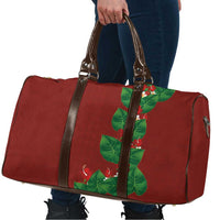 Hawaiian Taro Leaves-Hibiscus and Plumeria Travel Bag Polynesian Art-Kakau Tattoo Red LT03 - Polynesian Pride