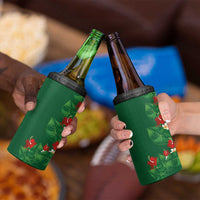 Hawaiian Taro Leaves-Hibiscus and Plumeria 4 in 1 Can Cooler Tumbler Polynesian Art-Kakau Tattoo Green LT03 - Polynesian Pride