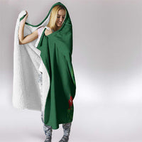 Hawaiian Taro Leaves-Hibiscus and Plumeria Hooded Blanket Polynesian Art-Kakau Tattoo Green LT03 - Polynesian Pride