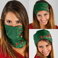Hawaiian Taro Leaves-Hibiscus and Plumeria Neck Gaiter Polynesian Art-Kakau Tattoo Green LT03 - Polynesian Pride