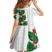 Hawaiian Taro Leaves-Hibiscus and Plumeria Family Matching Mermaid Dress and Hawaiian Shirt Polynesian Art-Kakau Tattoo White LT03 - Polynesian Pride