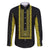 Philippines Polynesian Jasmine Pattern Family Matching Mermaid Dress and Hawaiian Shirt With Barong Tagalog Black Style