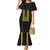 Philippines Polynesian Jasmine Pattern Family Matching Mermaid Dress and Hawaiian Shirt With Barong Tagalog Black Style