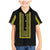 Philippines Polynesian Jasmine Pattern Family Matching Mermaid Dress and Hawaiian Shirt With Barong Tagalog Black Style