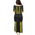 Philippines Polynesian Jasmine Pattern Family Matching Puletasi and Hawaiian Shirt With Barong Tagalog Black Style