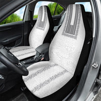 Philippines Polynesian Jasmine Pattern Car Seat Cover With Barong Tagalog White Style