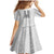Philippines Polynesian Jasmine Pattern Family Matching Mermaid Dress and Hawaiian Shirt With Barong Tagalog White Style