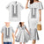 Philippines Polynesian Jasmine Pattern Family Matching Mermaid Dress and Hawaiian Shirt With Barong Tagalog White Style