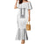 Philippines Polynesian Jasmine Pattern Family Matching Mermaid Dress and Hawaiian Shirt With Barong Tagalog White Style