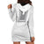 Philippines Polynesian Jasmine Pattern Hoodie Dress With Barong Tagalog White Style