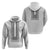 Philippines Polynesian Jasmine Pattern Zip Hoodie With Barong Tagalog White Style