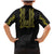 Philippines Polynesian Floral Pattern Family Matching Mermaid Dress and Hawaiian Shirt With Barong Tagalog Black Style