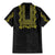 Philippines Polynesian Floral Pattern Family Matching Mermaid Dress and Hawaiian Shirt With Barong Tagalog Black Style