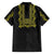 Philippines Polynesian Floral Pattern Family Matching Puletasi and Hawaiian Shirt With Barong Tagalog Black Style
