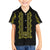 Philippines Polynesian Floral Pattern Family Matching Puletasi and Hawaiian Shirt With Barong Tagalog Black Style