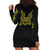 Philippines Polynesian Floral Pattern Hoodie Dress With Barong Tagalog Black Style