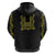 Philippines Polynesian Floral Pattern Zip Hoodie With Barong Tagalog Black Style