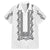 Philippines Polynesian Floral Pattern Family Matching Mermaid Dress and Hawaiian Shirt With Barong Tagalog White Style
