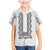 Philippines Polynesian Floral Pattern Family Matching Mermaid Dress and Hawaiian Shirt With Barong Tagalog White Style