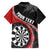 Personalised New Zealand Darts Family Matching Off Shoulder Maxi Dress and Hawaiian Shirt Koru Tribal Tattoo and Silver Fern Maori Pattern Red Color