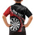 Personalised New Zealand Darts Hawaiian Shirt Koru Tribal Tattoo and Silver Fern Maori Pattern Red Color