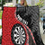 Personalised New Zealand Darts Quilt Koru Tribal Tattoo and Silver Fern Maori Pattern Red Color