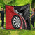 Personalised New Zealand Darts Quilt Koru Tribal Tattoo and Silver Fern Maori Pattern Red Color