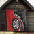 Personalised New Zealand Darts Quilt Koru Tribal Tattoo and Silver Fern Maori Pattern Red Color