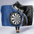 Personalised New Zealand Darts Hooded Blanket Koru Tribal Tattoo and Silver Fern Maori Pattern Blue Color