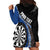 Personalised New Zealand Darts Hoodie Dress Koru Tribal Tattoo and Silver Fern Maori Pattern Blue Color