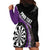 Personalised New Zealand Darts Hoodie Dress Koru Tribal Tattoo and Silver Fern Maori Pattern Purple Color