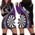 Personalised New Zealand Darts Hoodie Dress Koru Tribal Tattoo and Silver Fern Maori Pattern Purple Color