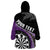 Personalised New Zealand Darts Wearable Blanket Hoodie Koru Tribal Tattoo and Silver Fern Maori Pattern Purple Color