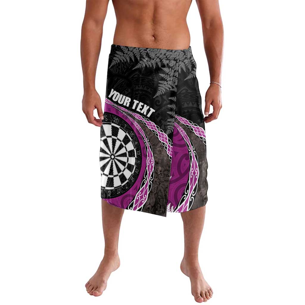 Personalised New Zealand Darts Lavalava Koru Tribal Tattoo and Silver Fern Maori Pattern Pink Color