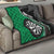 Personalised New Zealand Darts Quilt Koru Tribal Tattoo and Silver Fern Maori Pattern Green Color