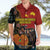 Personalised Papua New Guinea and Australia Together Hawaiian Shirt Bird-of-paradise and Kangaroo with Aboriginal Pattern