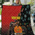 Personalised Papua New Guinea and Australia Together Quilt Bird-of-paradise and Kangaroo with Aboriginal Pattern